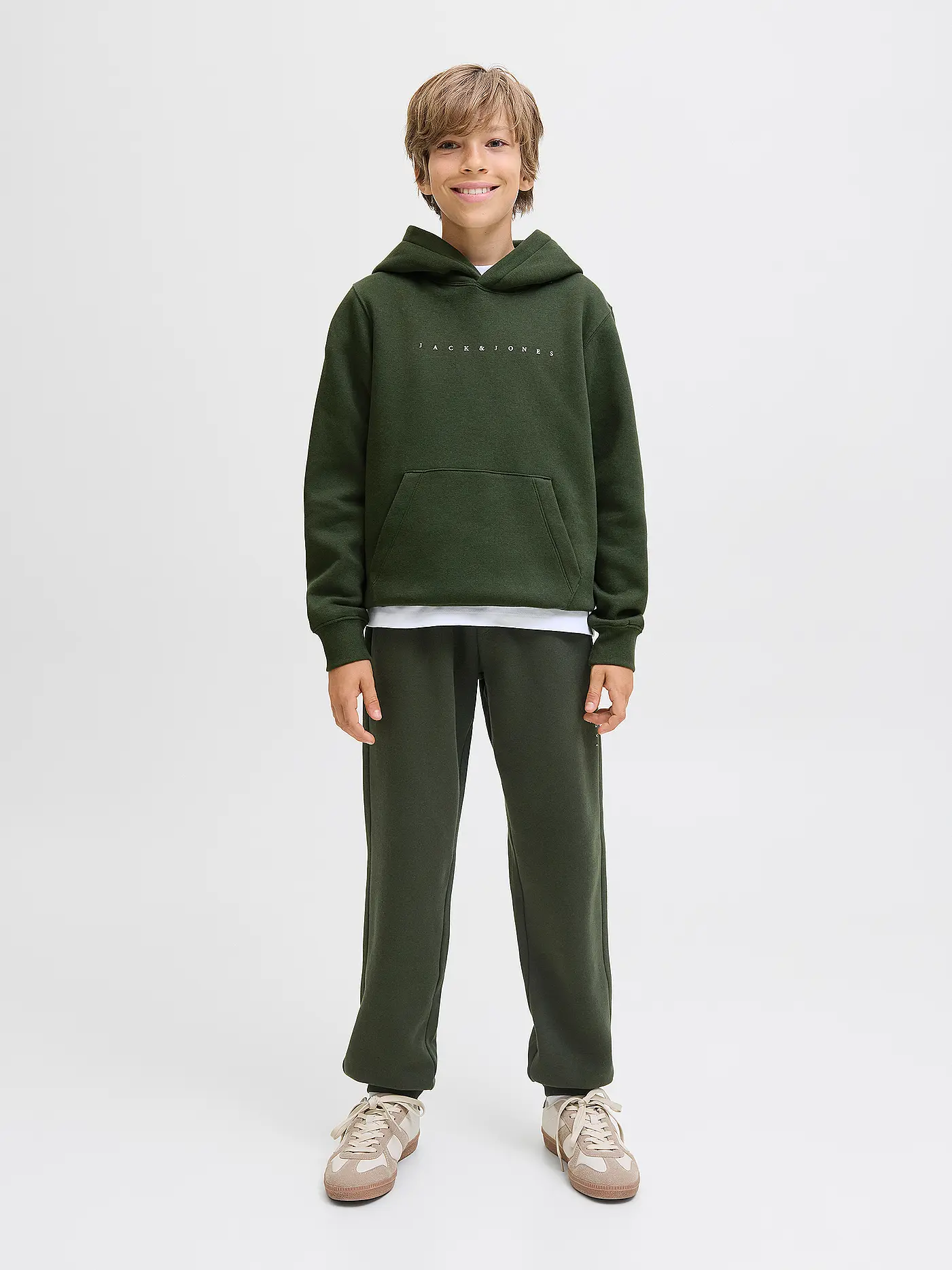 JACK & JONES | Jungen Kapuzensweater - Hoodie JJESTAR JJ | dunkelgrün